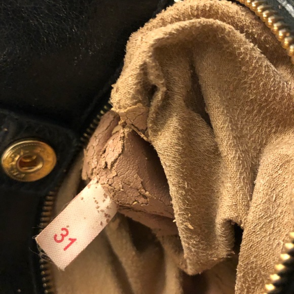 Authentic Prada calfskin leather handbag black and gold - Picture 8 of 14